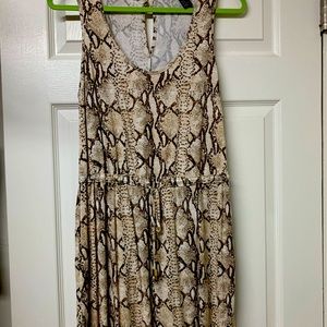 Snakeskin Print Dress